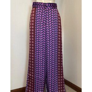 House of Harlow 1960 Purple and Red Wide Leg Pants